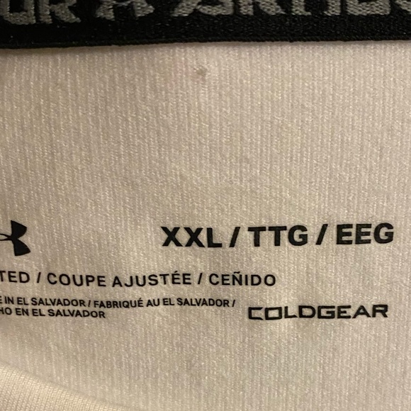 NWT Men’s UA Coldgear White Knit Tee Long Sleeve size XXL - Picture 12 of 14